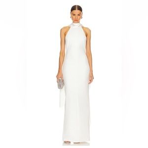 SOLACE LONDON DAHLIA MAXI DRESS IN CREAM